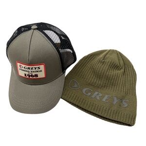 NWOT Greys Fishing Trucker Hat & Knit Beanie